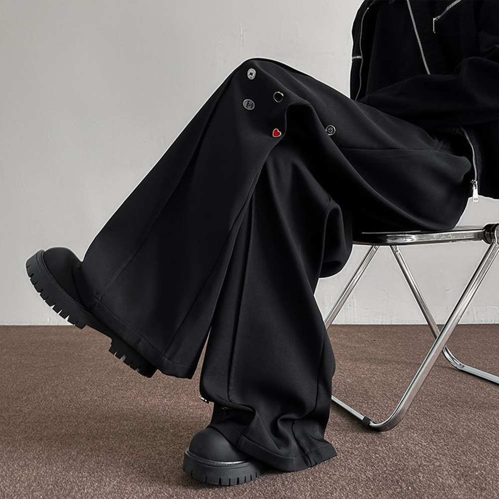 Street Fashion Men 2025 - Pantalones para hombre con decoración de