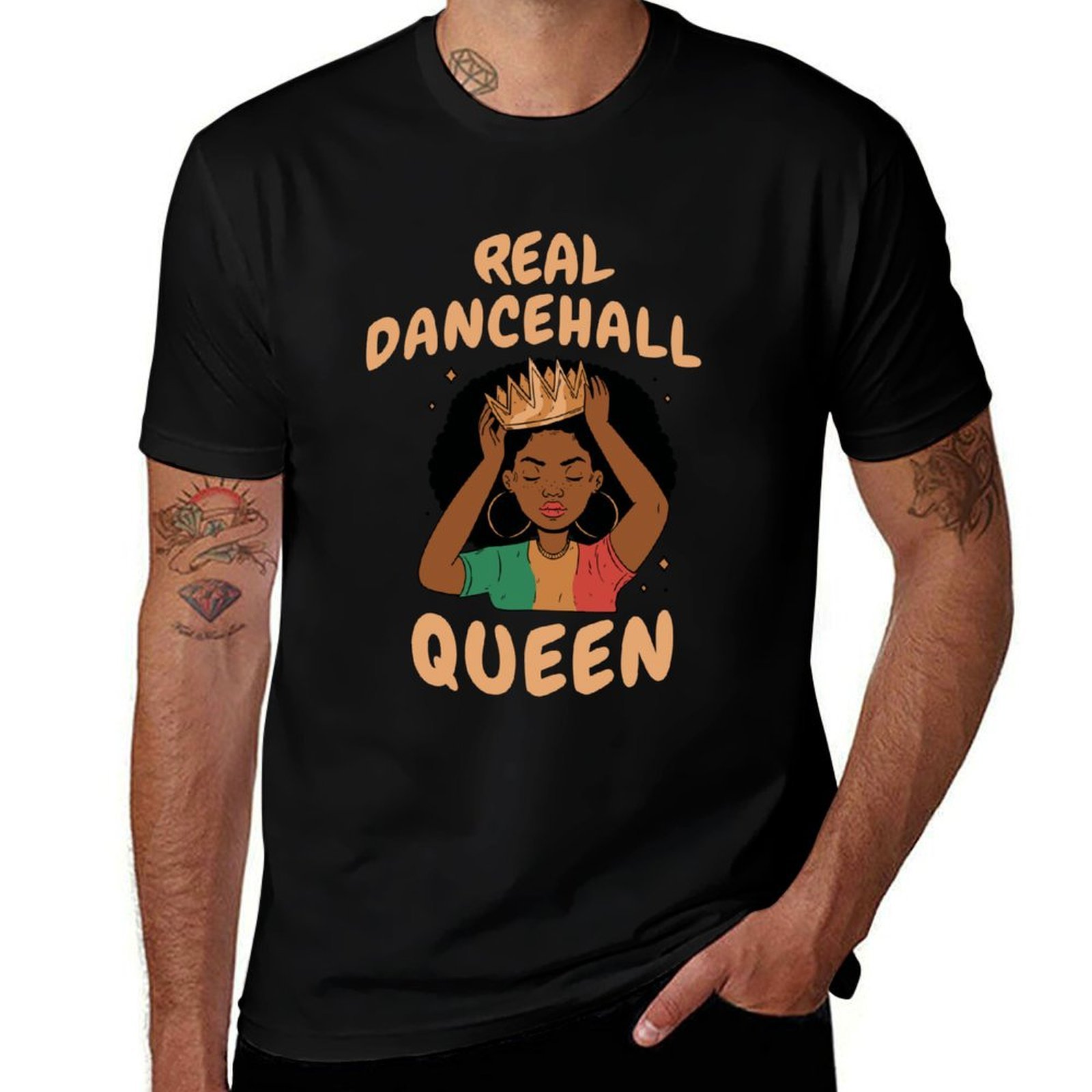 Queen Street Fashion - Camiseta Real Dancehall Queen, Camiseta Casual