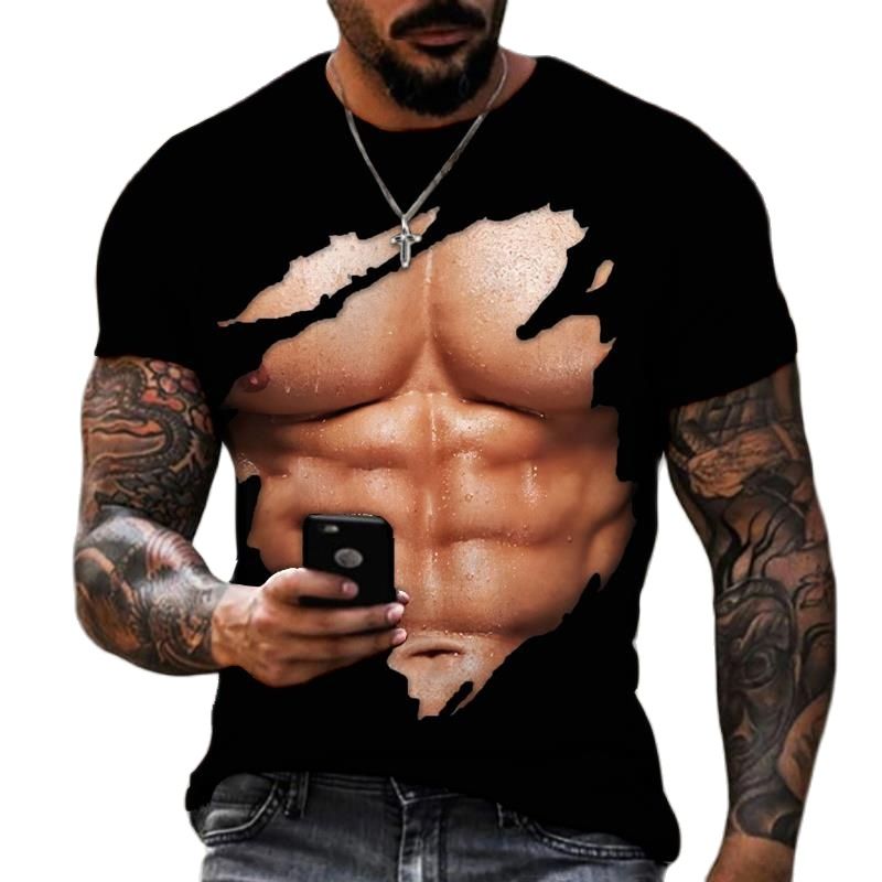 Camiseta con estampado musculo - Street Fashion For Short Guys reseña y precio