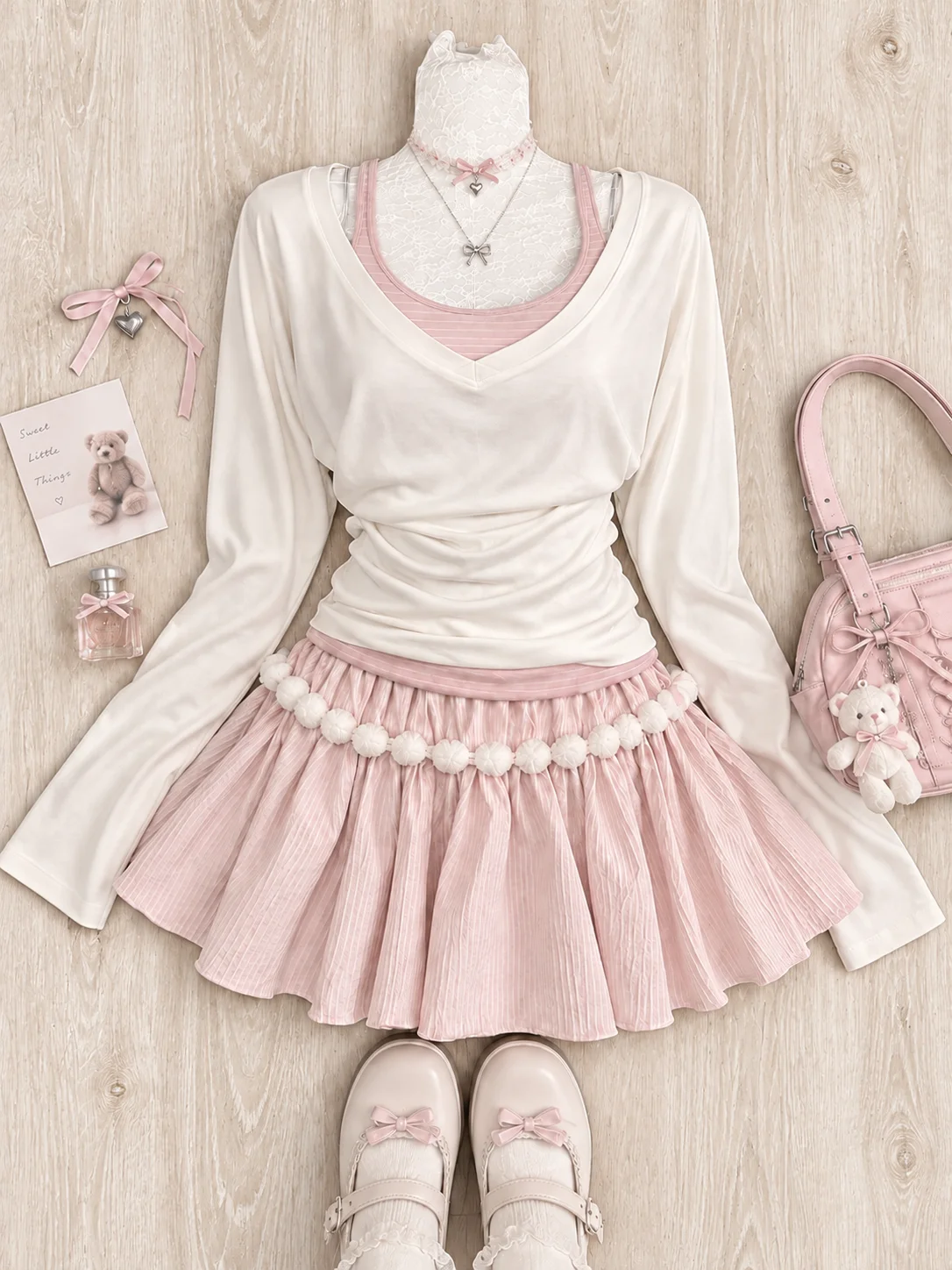 Conjunto de dos piezas de esti - Street Fashion Y2K reseña y precio