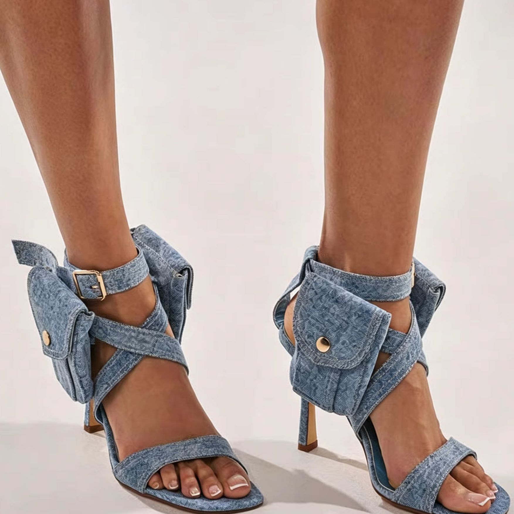 Sandalias de tacón de aguja co - Street Fashion Y2K reseña y precio