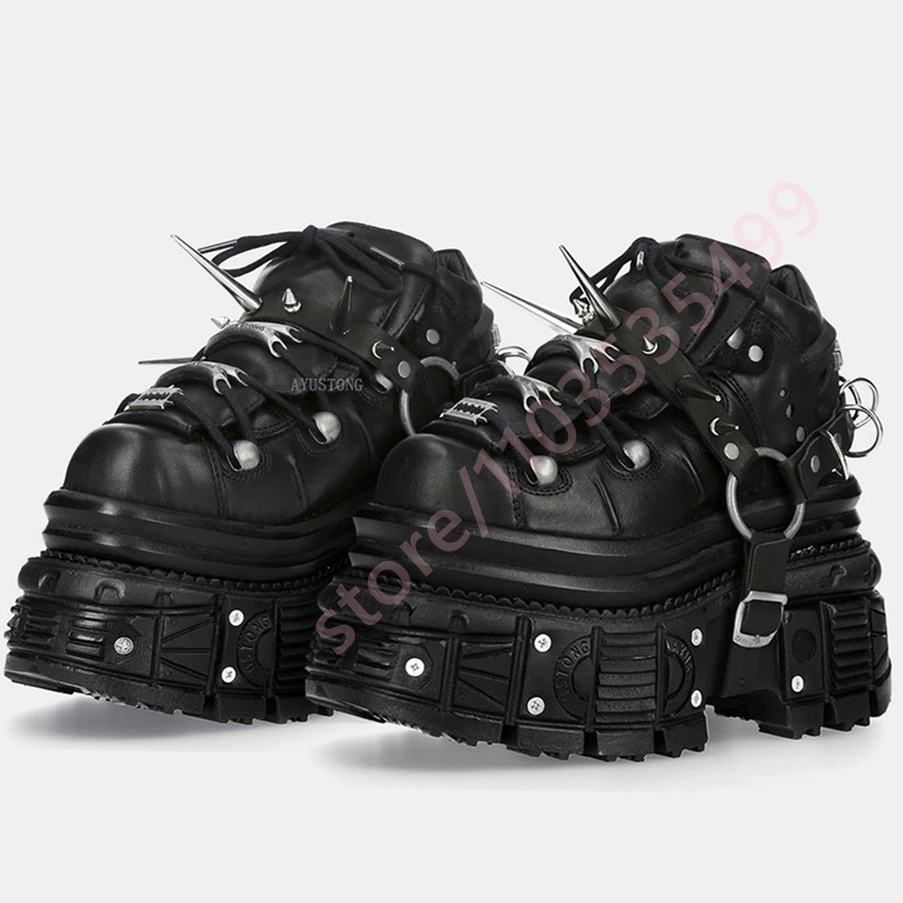 Zapatillas de plataforma gótic - Street Fashion Y2K reseña y precio