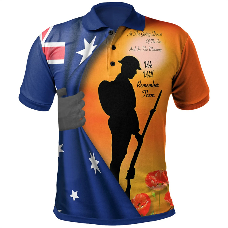 Lest We Forget Anzac Day Polo  - Street Fashion Men 2025 reseña y precio