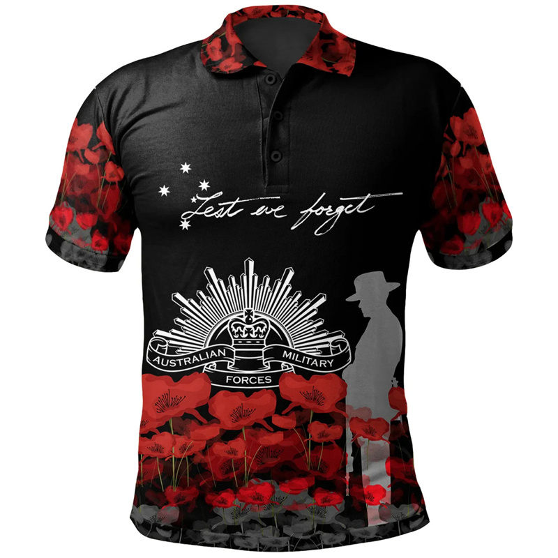 Lest We Forget Anzac Day Polo  - Street Fashion Men 2025 reseña y precio